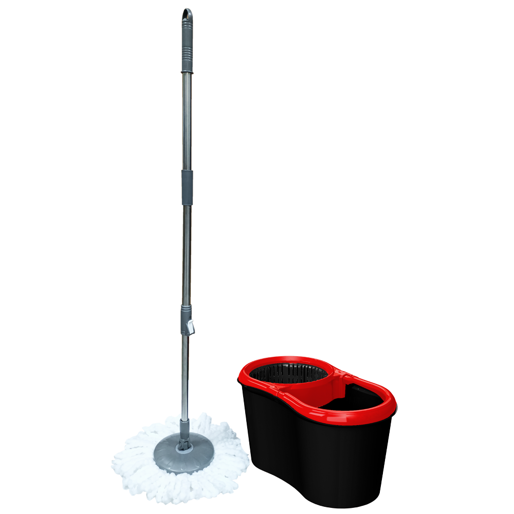 Набір для прибирання Planet Spin Mop Dark 14 л чорний