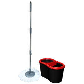 Набір для прибирання Planet Spin Mop Dark 14 л чорний