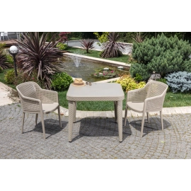 Стіл Tilia Osaka 90x90 см ніжки пластикові венге