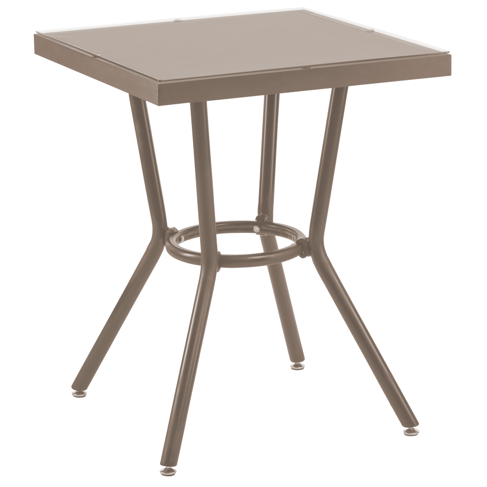 Стіл Tilia Kobe 60x60 см стільниця зі скла кавовий - бежевий - кавовий