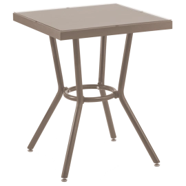Стіл Tilia Kobe 60x60 см стільниця зі скла кавовий - бежевий - кавовий