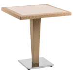 Стіл Tilia Antares 70x70 см база нержавіюча сталь колір кави