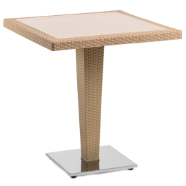 Стіл Tilia Antares 70x70 см база нержавіюча сталь колір кави