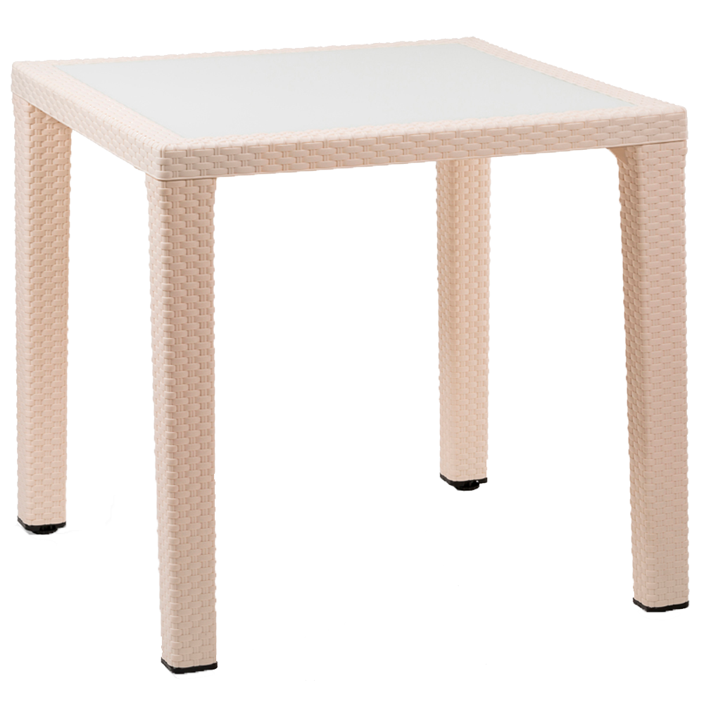 Стіл Tilia Antares 80x80 см ніжки пластикові кремовий