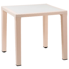 Стіл Tilia Antares 80x80 см ніжки пластикові кремовий