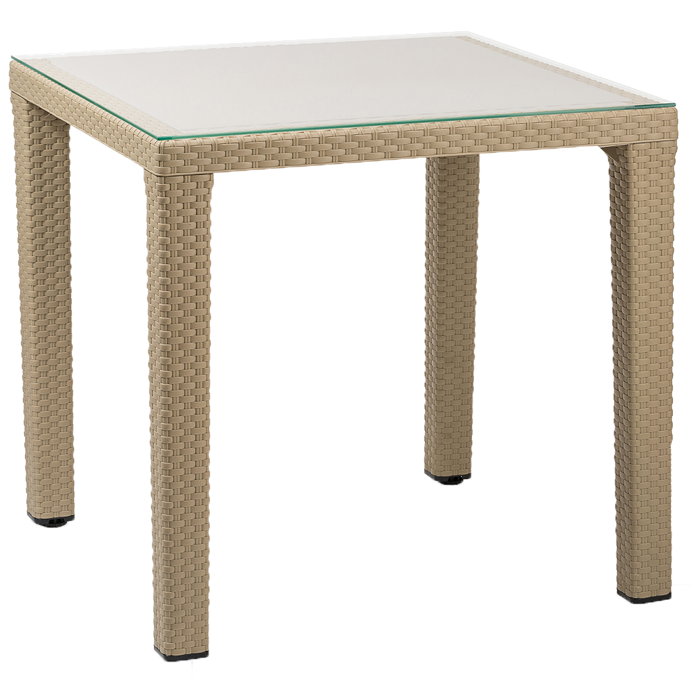 Стіл Tilia Antares 80x80 см ніжки пластикові кавовий