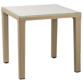 Стіл Tilia Antares 80x80 см ніжки пластикові кавовий