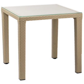 Стіл Tilia Antares 80x80 см ніжки пластикові кавовий