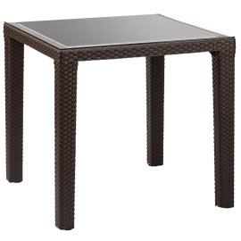 Стіл Tilia Antares 80x80 см ніжки пластикові венге