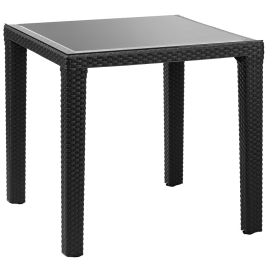 Стіл Tilia Antares 80x80 см ніжки пластикові чорний