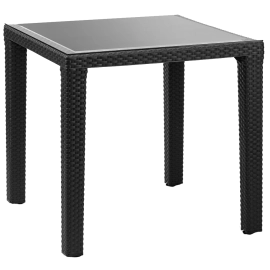 Стіл Tilia Antares 80x80 см ніжки пластикові чорний