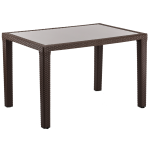 Стіл Tilia Antares 80x120 см стільниця зі скла, ніжки пластикові венге