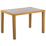 Стіл Tilia Antares 80x120 см стільниця зі скла, ніжки пластикові колір дерево