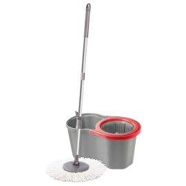 Набір для прибирання Planet Spin Mop Joy 16 л сірий - червоний