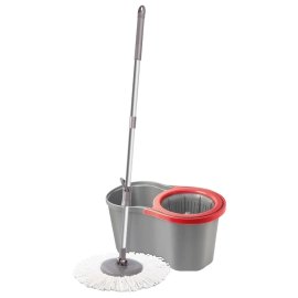 Набір для прибирання Planet Spin Mop Joy 16 л сірий - червоний