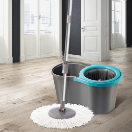 Набір для прибирання Planet Spin Mop Joy 16 л сірий - синій