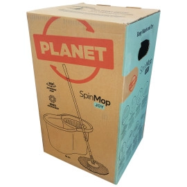 Набір для прибирання Planet Spin Mop Joy 16 л чорний - червоний