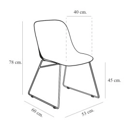 Стілець Tilia Shell-UP Pad сидіння з тканиною knit-45