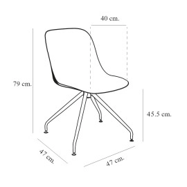 Стілець Tilia Shell-ZC Pad сидіння з тканиною knit-17