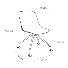 Стілець Tilia Shell-OP Pad сидіння з тканиною knit-37