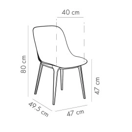 Стілець Tilia Shell-W Pad сидіння з тканиною knit-37