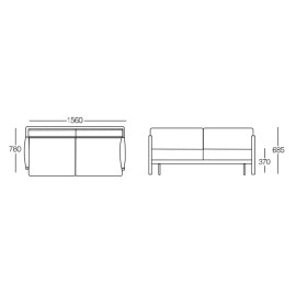 Софа Papatya Loca Sofa LS02 корпус антрацит / тканина EDEN ANT_00555