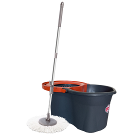 Набір для прибирання Planet Spin Mop Mini Eco 14 л антрацитовий-помаранчевий