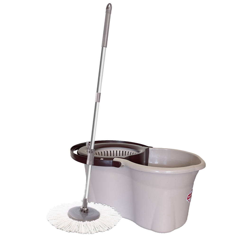Набір для прибирання Planet Spin Mop Mini Eco 14 л кремовий-коричневий