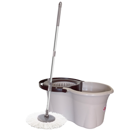 Набір для прибирання Planet Spin Mop Mini Eco 14 л кремовий-коричневий