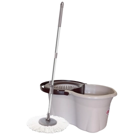 Набір для прибирання Planet Spin Mop Mini Eco 14 л кремовий-коричневий