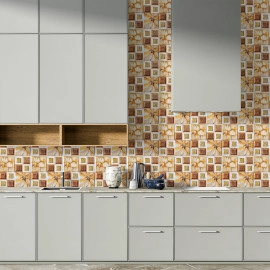 Декоративна ПВХ плитка на самоклейці 300х300х5мм Масляні фарби, ціна за 1 шт. (СПП-608) SW-00001138