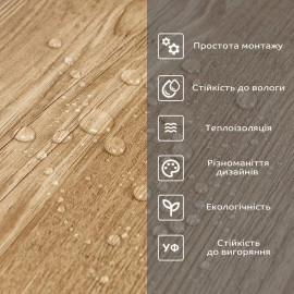 Самоклеюча вінілова плитка в рулоні 600х3000х2мм Ясен (1002-7-матовий) SW-00001177