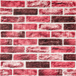 Самоклеюча 3D панель 700х700х5мм Клінкер насичений червоний цегла (416) SW-00001182