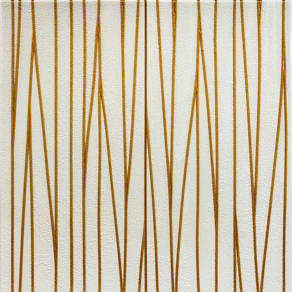 Самоклеюча 3D панель 700х700х5мм Золоті стрічки (440) SW-00001184