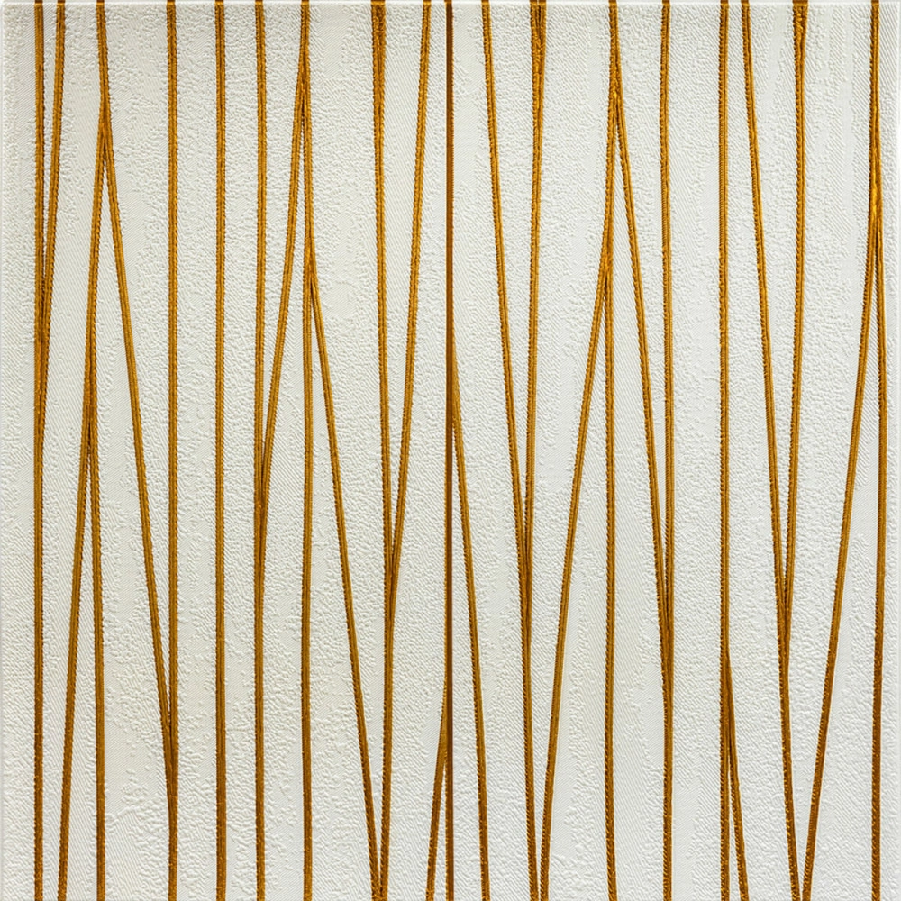 Самоклеюча 3D панель 700х700х5мм Золоті стрічки (440) SW-00001184