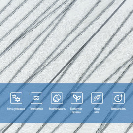 Самоклеюча 3D панель 700х700х5мм Срібні стрічки (441) SW-00001185