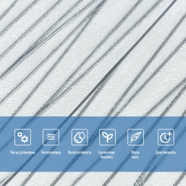 Самоклеюча 3D панель 700х700х5мм Срібні стрічки (441) SW-00001185