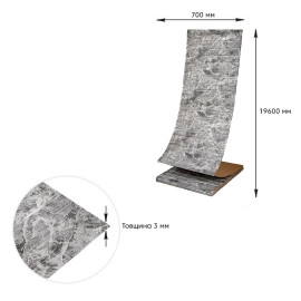 Самоклеюча 3D панель в рулоні 19600x700x3мм Мармур Чорний (R061-3-20) SW-00001196