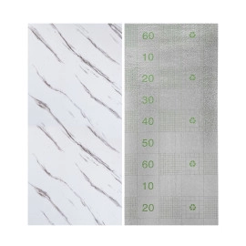 Самоклеюча вінілова плитка в рулоні 600х3000х2мм Білий мармур з прожилками Глянсова SW-00001285