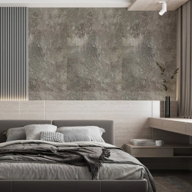 Самоклеюча вінілова плитка в рулоні 600х3000х2мм Сірий мармур Глянсова SW-00001286