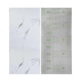 Самоклеюча вінілова плитка в рулоні 600х3000х2мм Білий повітряний мармур Глянсова SW-00001287