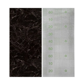 Самоклеюча вінілова плитка в рулоні 600х3000х2мм Чорний мармур Глянец SW-00001289