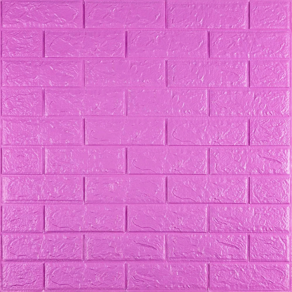 3D панель самоклеюча 700х770х5мм цегла Пурпурна (14-5) SW-00001334