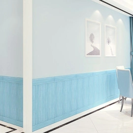 Самоклеюча 3D панель 700х700х4мм Блакитне дерево (93) SW-00001338