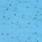 Самоклеюча 3D панель 700х770х3мм Блакитні зірки (321) SW-00001342