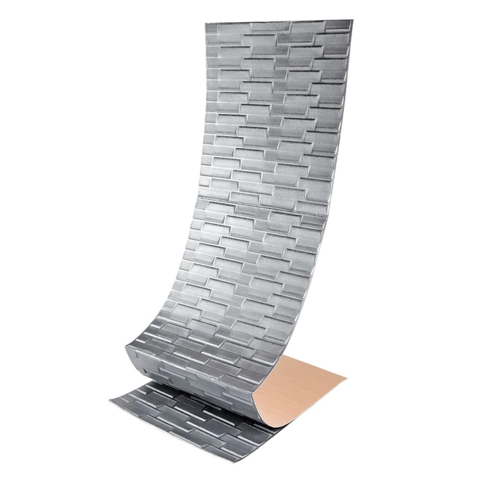 Самоклеюча 3D панель 1960x700x5мм Кладка Срібло SW-00001365