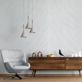 Декоративна ПВХ плита 1,22м х 2,44м х 3мм Білий мармур SW-00001399