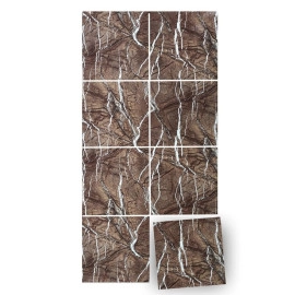 Декоративна ПВХ плита 1,22м х 2,44м х 3мм Коричневий мармур SW-00001401