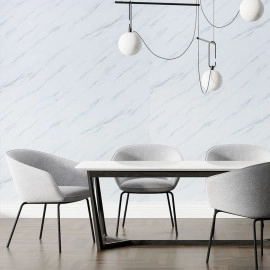 Декоративна ПВХ плита 1,22м х 2,44м х 3мм Грецький білий мармур SW-00001402