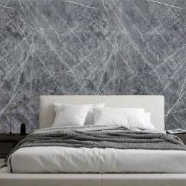 Декоративна ПВХ плита 1,22м х 2,44м х 3мм Сірий натуральний мармур SW-00001406